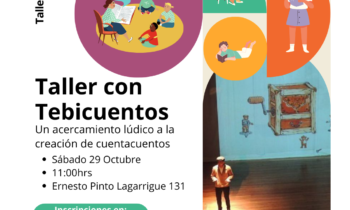 Taller con Tebicuentos – Sábado 29 Octubre 2022 – 11:00 Hrs. Ernesto Pinto Lagarrigue 131, Recoleta.